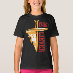 T-shirt Conception de clou de croix de Jésus – Puissant Ch