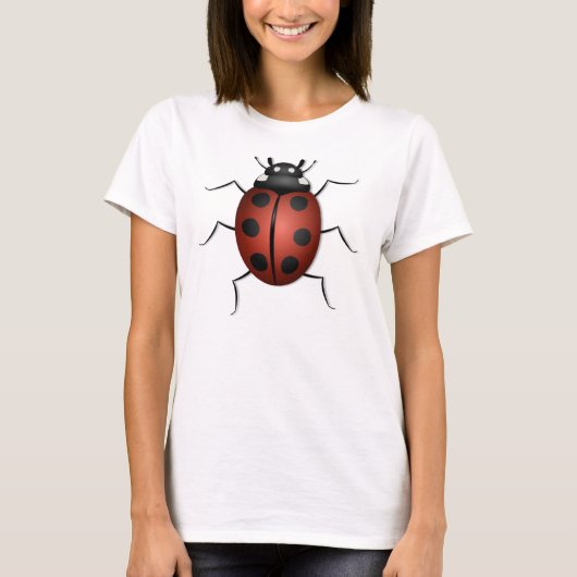 T-shirt Conception de coccinelle insecte (Devant)