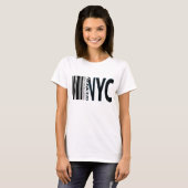 T-shirt Conception de code à barres New York City 1625 (Devant entier)
