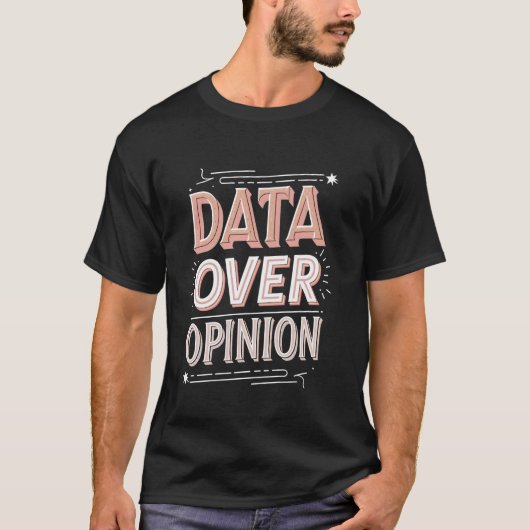 T-shirt Conception de code binaire de données sur opinion (Devant)