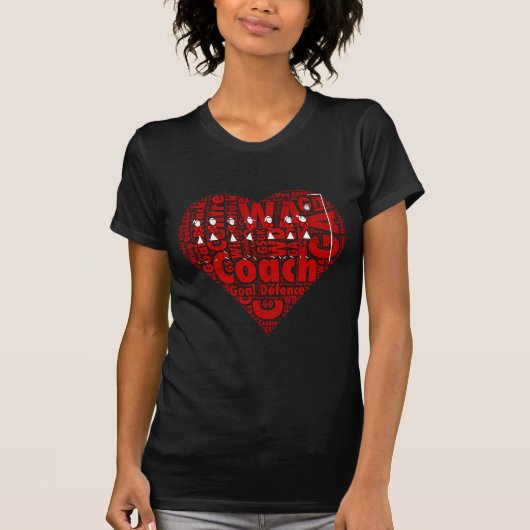 T-shirt Conception de coeur de car de net-ball (Devant)