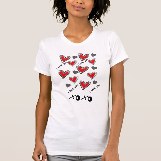 T-shirt CONCEPTION de COEUR de xoxo (Devant)