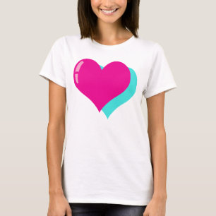 T-shirt Conception de cœur néon rétro vaporwave épique