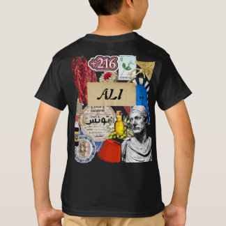 T-shirt Conception de collage d'autocollant tunisien | Cul