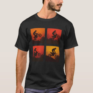 T-shirt Conception de collage de motocross vintage pour le