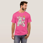 T-shirt Conception de collage de visage d'animal fantaisis (Devant entier)