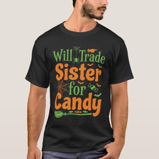 T-shirt Conception de commerce de bonbons de sœur d'Hallow (Devant)