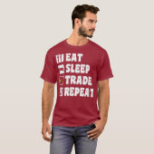 T-shirt Conception de commerce stock Dormir Répéter Cadeau (Devant entier)