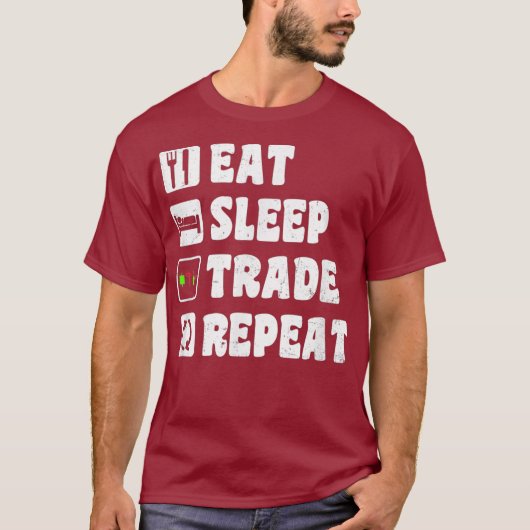 T-shirt Conception de commerce stock Dormir Répéter Cadeau (Devant)