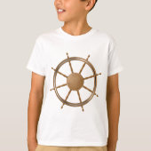 T-shirt Conception de compas de roue de navire nautique vi (Devant)