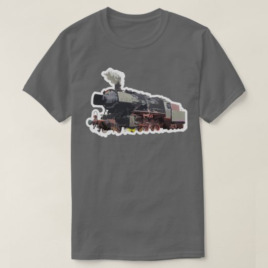 T-shirt Conception de contraste Locomotive pour les amoure (Design devant)