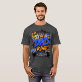 T-shirt Conception de contrefaçon de roi papa (Devant entier)