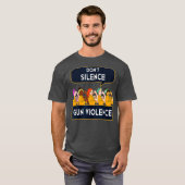 T-shirt Conception de contrôle de la violence contre les a (Devant entier)