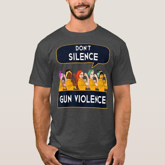 T-shirt Conception de contrôle de la violence contre les a (Devant)