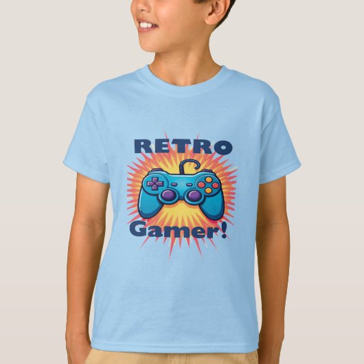 T-shirt Conception de contrôleur de Gamer Retro pour le je (Devant)