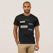 T-shirt Conception de conversation amoureuse drôle de pizz (Devant entier)