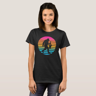 T-shirt Conception de coucher de soleil rétro au saxophone