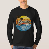 T-shirt Conception de coucher de soleil rétro Operator (Devant)