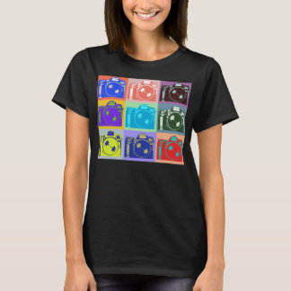 T-shirt Conception de couleur chamois d'appareil-photo de