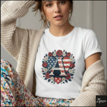 Conception de couronne de lettre florale patriotiq