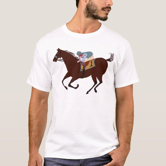 T-shirt Conception de course de chevaux d'amusement (Devant)