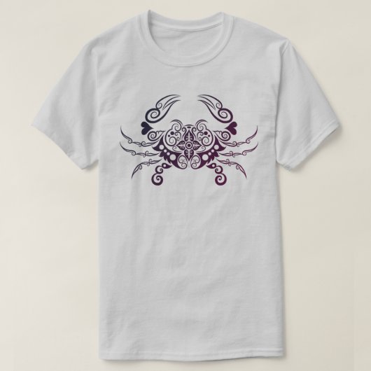 T-shirt Conception de crabe mandala orné complexe (Design devant)