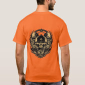 T-shirt Conception de crâne complexe (Dos)