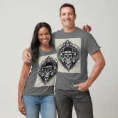 T-shirt Conception de crâne complexe avec des ailes et des (Unisexe)