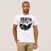 T-shirt Conception de crâne de style de mort (Devant entier)