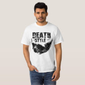 T-shirt Conception de crâne de style de mort (Devant entier)