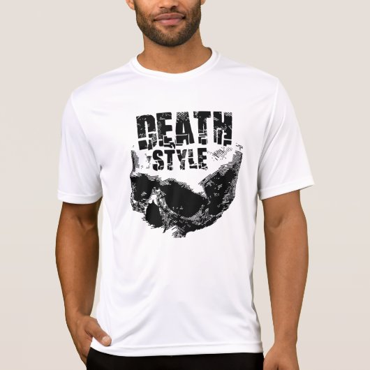 T-shirt Conception de crâne de style de mort (Devant)