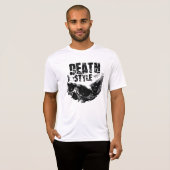 T-shirt Conception de crâne de style de mort (Devant entier)