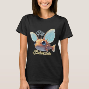 T-shirt Conception de créature de fantaisie Sky Swimmer