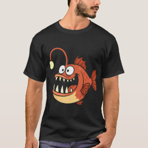 T-shirt Conception de créature de mer profonde de baudroie