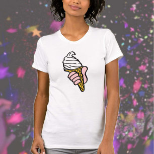 T-shirt Conception de crème glacée avec cône de crème glac