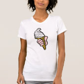 T-shirt Conception de crème glacée avec cône de crème glac (Devant)