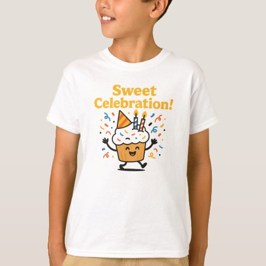 T-shirt Conception de Cupcake au Chocolat Mignon pour une (Devant)