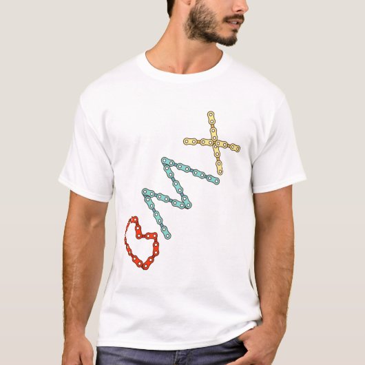 T-shirt Conception de cyclisme de typographie de chaîne de (Devant)