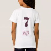 T-Shirt Conception de danseuse rose douce pour fille de 7  (Dos)