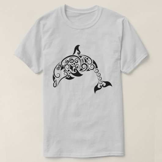 T-shirt Conception de dauphin mandala orné complexe (Design devant)