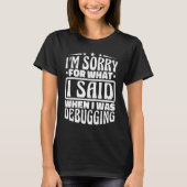 T-shirt Conception de débogage de code informatique pour l (Devant)