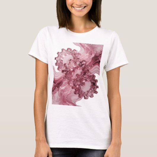 T-shirt Conception de déclaration ART ABSTRAIT Argenté Sha (Devant)