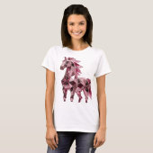 T-shirt Conception de déclaration ART ABSTRAIT argentée au (Devant entier)