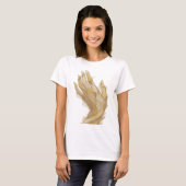 T-shirt Conception de déclaration artistique argentée Gold (Devant entier)