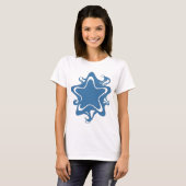 T-shirt Conception de déclaration BLEU STAR Snappy Blue (Devant entier)