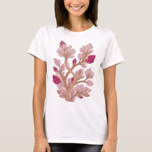T-shirt Conception de déclaration d'arbre de cristal argen