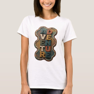 T-shirt Conception de déclaration d'aventure Orange Snappy