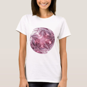 T-shirt Conception de déclaration de boule étoile rose chi