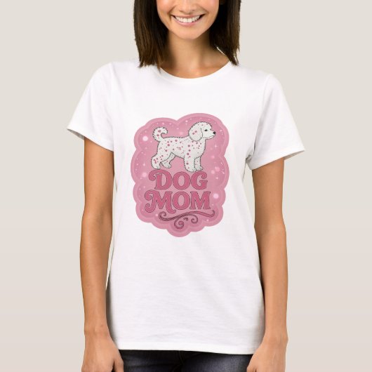 T-shirt Conception de déclaration de MAMAN CHIEN Rose Snap (Devant)