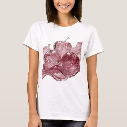 T-shirt Conception de déclaration de pommes en verre argen (Devant)